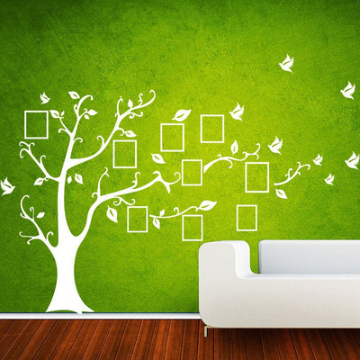 Creatick Studio 121.92 cm Photo Frame Tree Wall Decal Self Adhesive Sticker(Pack of 1)