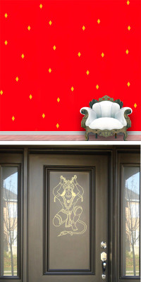 

Wall Design  Vinyl Sticker(Pack of 2, Multicolor