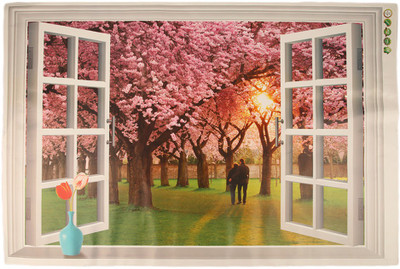

Looks United  PVC Vinyl Nature View Wall Sticker(Pack of 1, Multicolor