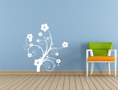 

Wall Guru  Self Adhesive Wall Decal Sticker(Pack of 1, White