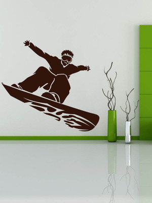 Trends on WALL 66 cm Skating Boy_2 Self Adhesive Sticker(Pack of 1)