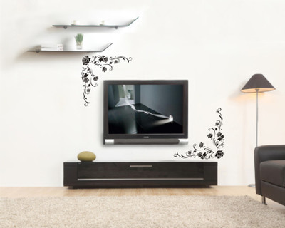 

Wall Guru  Self Adhesive Wall Decal Sticker(Pack of 1, Black