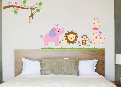Asmi Collections 90 cm PVC Decals Tree Branches Animals Removable Sticker(Pack of 1)