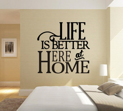 

Veldeco Quotes [H54xW54]cm  cut work vinyl self adhesive walldecal Sticker(Pack of 1, Black