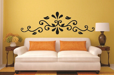 Asmi Collections 80 cm floral design Removable Sticker(Pack of 1)