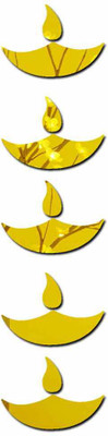 

Sehaz Artworks  Decals Sticker(Pack of 5, Gold