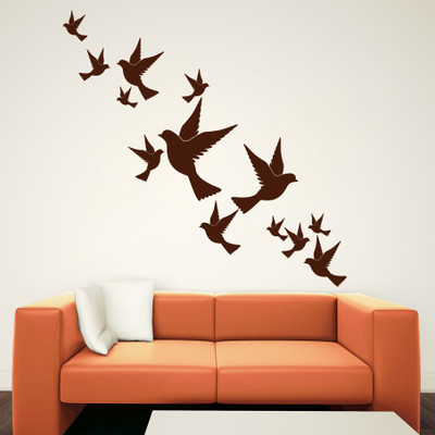 decor kafe Large Wall Sticker For Bedroom(Pack of 1)