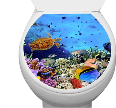 Asmi Collections 38 cm Fish Underwater Removable Sticker(Pack of 1)