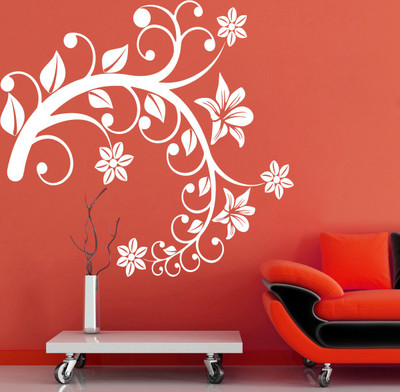 Creatick Studio 119.38 cm Swirl Tree Branch Wall Decal Self Adhesive Sticker(Pack of 1)