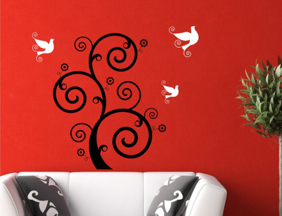 

Wall Guru  Self Adhesive Wall Decal Sticker(Pack of 1, Black