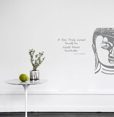 Creatick Studio 101 cm Creatick Studio Buddha Wall Decal Self Adhesive Sticker(Pack of 1)