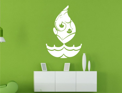 

Wall Guru  Self Adhesive Wall Decal Sticker(Pack of 1, White