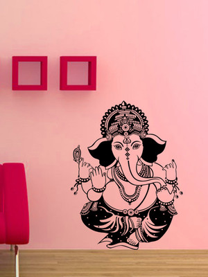 Trends on WALL 80 cm Ganesh ji Self Adhesive Sticker(Pack of 1)