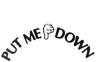 Futaba 20 cm Put Me Down Gesture Hand Art Decal Self Adhesive Sticker(Pack of 1)