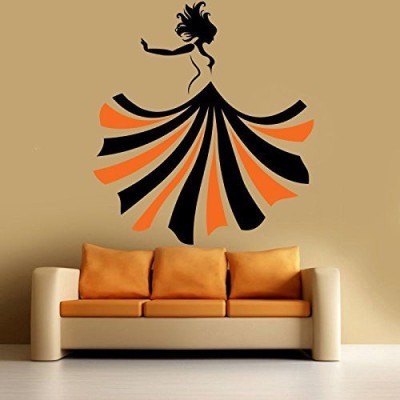 Asmi Collections 75 cm Beautiful Dancing Lady Removable Sticker(Pack of 1)