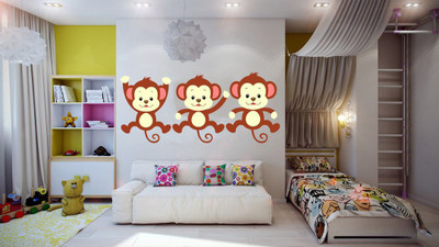 

TMS  wall Sticker(Pack of 1, Multicolor