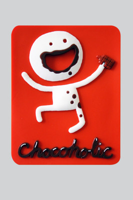 

Chimp  Fridge Magnet Sticker(Pack of 1, Red
