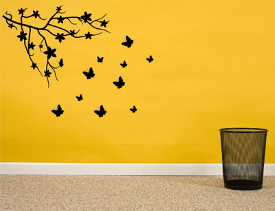 

Wall Guru  Self Adhesive Wall Decal Sticker(Pack of 1, Black