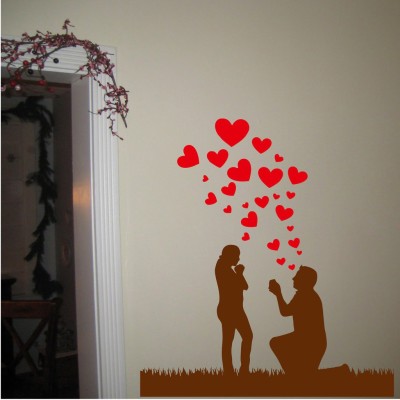 Decor Villa 50 cm Decor villa Will U Marry Me Wall Wall Decal & Sticker Self Adhesive Sticker(Pack of 1)