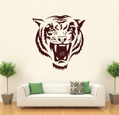 

Hoopoe Decor  Roaring Tiger Sticker(Pack of 1, Brown
