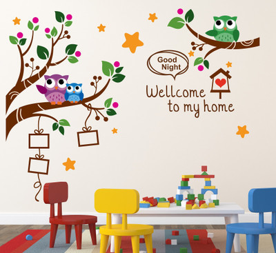 Wallzone 105 cm Welcome To My Home Removable Sticker(Pack of 1)