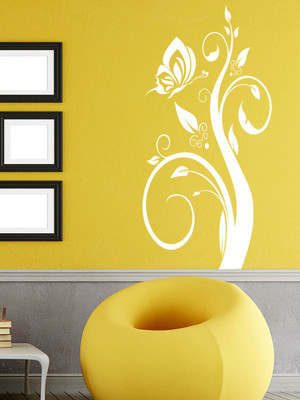 Trends on WALL 117 cm Butterfly Design_4 Self Adhesive Sticker(Pack of 1)