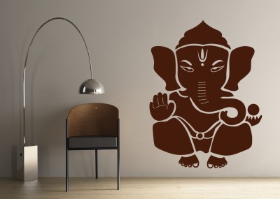 Decor Kafe 60.96 cm Decal Style Shree Ganesha Wall Art Small Size-18*24 Inch Self Adhesive Sticker(Pack of 1)