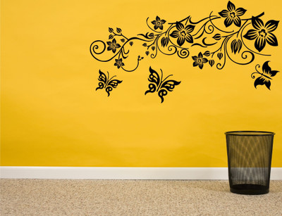 

Wall Guru  Wall Decal&Sticker Sticker(Pack of 1, Black