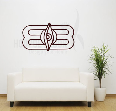 

Hoopoe Decor  Shiva Trinetra Sticker(Pack of 1, Brown