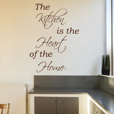 Creatick Studio 38.1 cm Kitchen is the Heart Wall Decal Self Adhesive Sticker(Pack of 1)