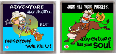 

Thoughtroad  Paper Sticker(Pack of 2, Multicolor