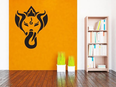 

Hoopoe Decor  Lord Ganesha Face Sticker(Pack of 1, Black