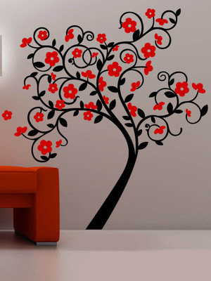 Trends on WALL 70 cm Beautiful Tree Self Adhesive Sticker(Pack of 1)