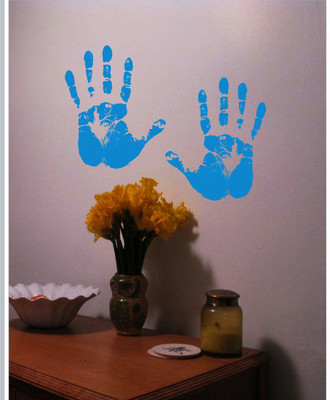 Creatick Studio 20.32 cm Sticker of Creatick Studio Decal Style Colourful Hand Wall Sticker Self Adhesive Sticker(Pack of 1)