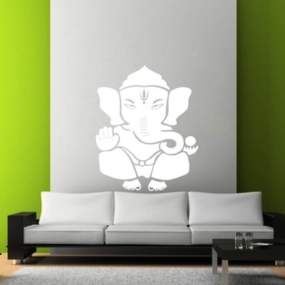 Creatick Studio 40.64 cm Shree Ganesh Wall Decal Self Adhesive Sticker(Pack of 1)