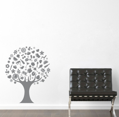 

Decor Kafe  Wall Sticker For Bedroom Sticker(Pack of 1, Gray