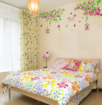 

Oren Empower Home Decor Removable Waterproof Red Flowers Wall Stickers(105 cm X cm 175, Multicolor)