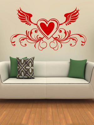 Trends on Wall  Romance Sticker(Pack of 1, Red