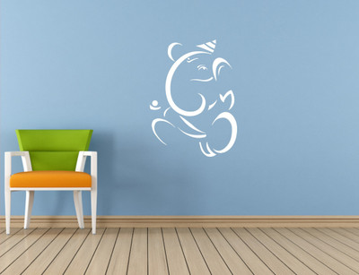 

Wall Guru  Self Adhesive Wall Decal Sticker(Pack of 1, White