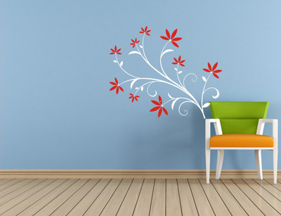 

Wall Guru  Self Adhesive Wall Decal Sticker(Pack of 1, White