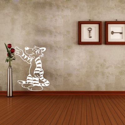 Creatick Studio 33.02 cm Tiger Wall Decal Self Adhesive Sticker(Pack of 1)