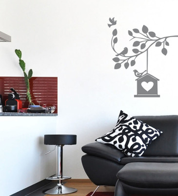 Creatick Studio 45 cm Creatick Studio Birds Nest Love Wall Decal Self Adhesive Sticker(Pack of 1)