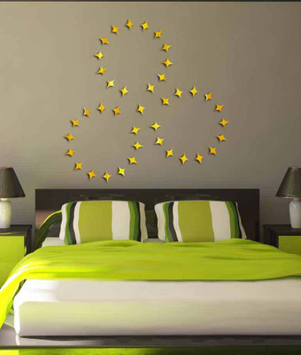 

Sehaz Artworks  Decals Sticker(Pack of 40, Gold