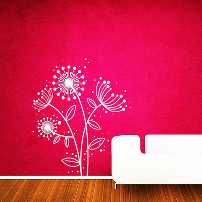 Creatick Studio 109.22 cm Dandelion Tree Wall Decal Self Adhesive Sticker(Pack of 1)