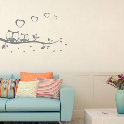 Creatick Studio 81 cm Creatick Studio love owl Wall Decal Self Adhesive Sticker(Pack of 1)