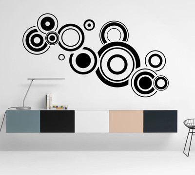 

Veldeco Design [H24xW56]cm  cut work vinyl self adhesive walldecal Sticker(Pack of 1, Black