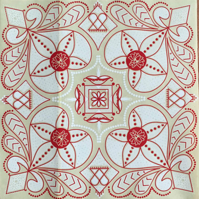 

Suman Creations  Magnetic Rangoli Sticker(Pack of 1, Red
