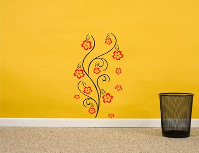 

Wall Guru  Self Adhesive Wall Decal Sticker(Pack of 1, Black