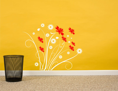 

Wall Guru  Self Adhesive Wall Decal Sticker(Pack of 1, White