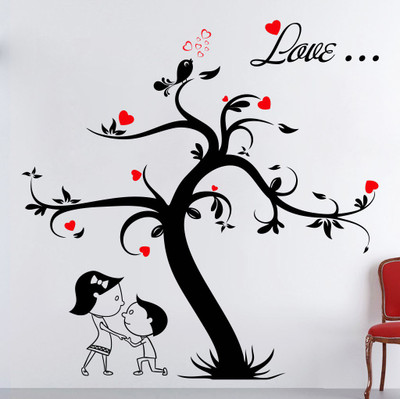 

Vsquare Studio  Wall Sticker Sticker(Pack of 1, Black;red